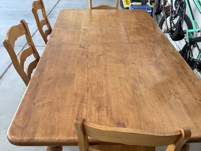 Large Solid Wood Table 7x4 ft