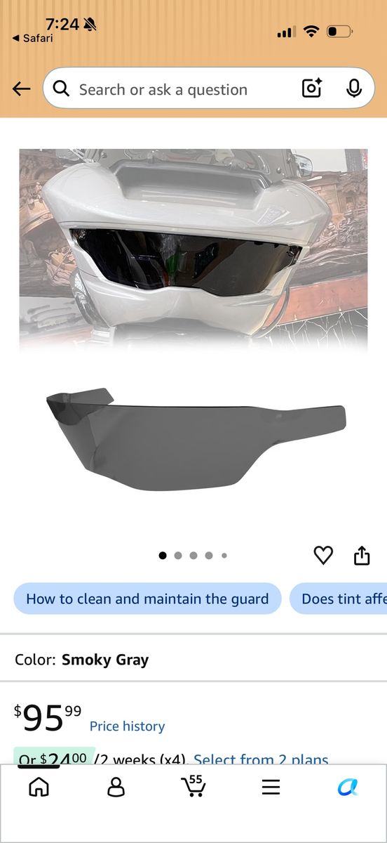 Brand new road glide tinted headlight cover