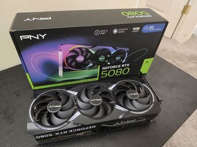 Nvidia pny GeForce rtx 5080 rgb revel epic x. Graphics card. Used like new.