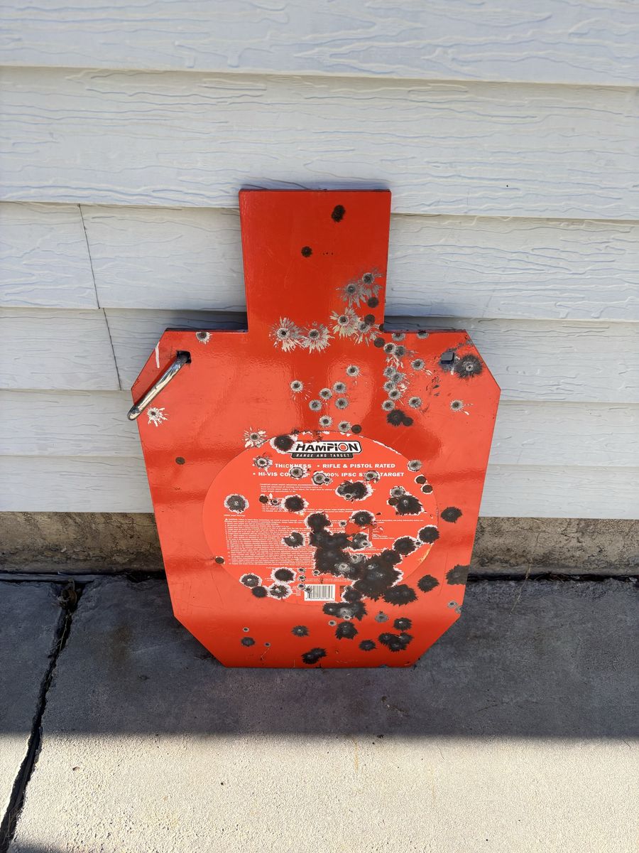 Champion IPSC Steel Shooting Target - Rifle & Pistol Rated