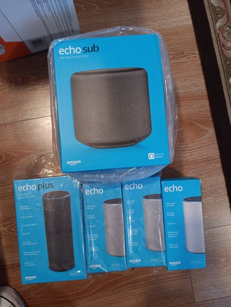 Amazon Echo Smart Speaker & Echo Sub Bundle - New in Box