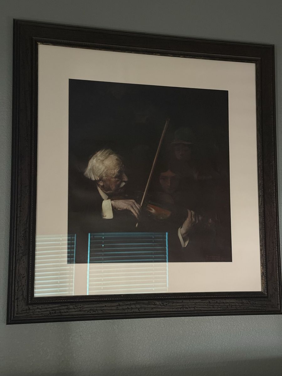 Custom framed Norman Rockwell print