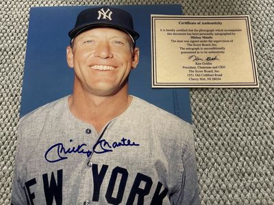 Mickey Mantle New York Yankees Certified Autograph 8x10 MLB Baseball Photograph W/COA