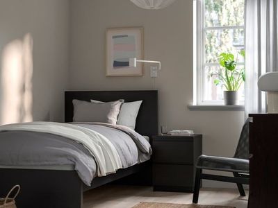 Ikea Malm Twin Bed Frame Black/Brown