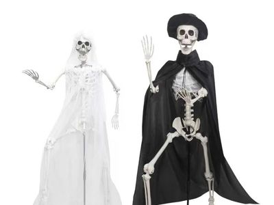 2-Pc 5.4ft Life-Size Skeletons with Stand
