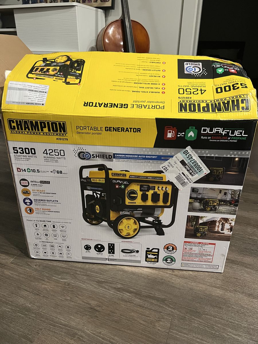 Champion Dual-Fuel Portable Generator – 5300 Starting / 4250 Running Watts