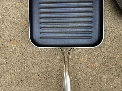 Granitestone Blue Non-Stick Square Grill Pan with Stainless Steel Handle