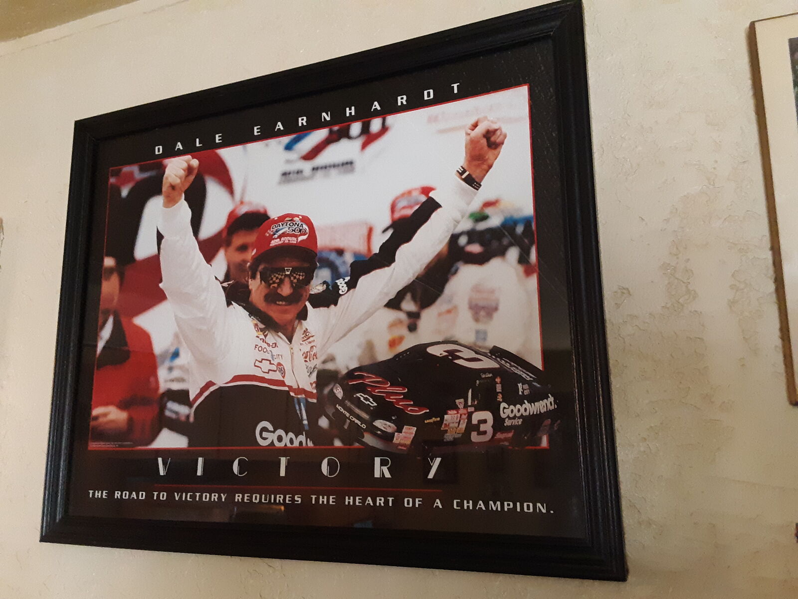 Vintage NASCAR Dale Earnhardt Daytona 500 1998 Framed Print Victory