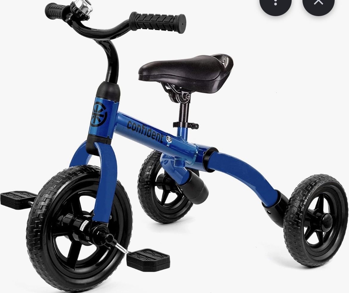 Confident Blue Toddler Tricycle 3-in-1 Kids Trike - New in Box