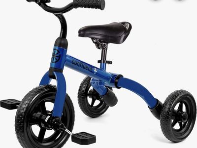 Confident Blue Toddler Tricycle 3-in-1 Kids Trike - New in Box