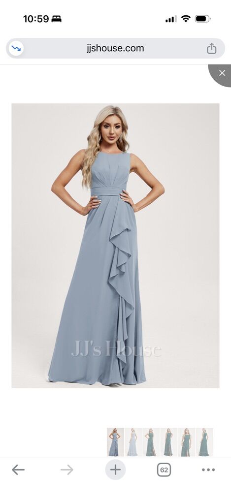 3 Dusty Blue BridesmaId Dresses Jjs House