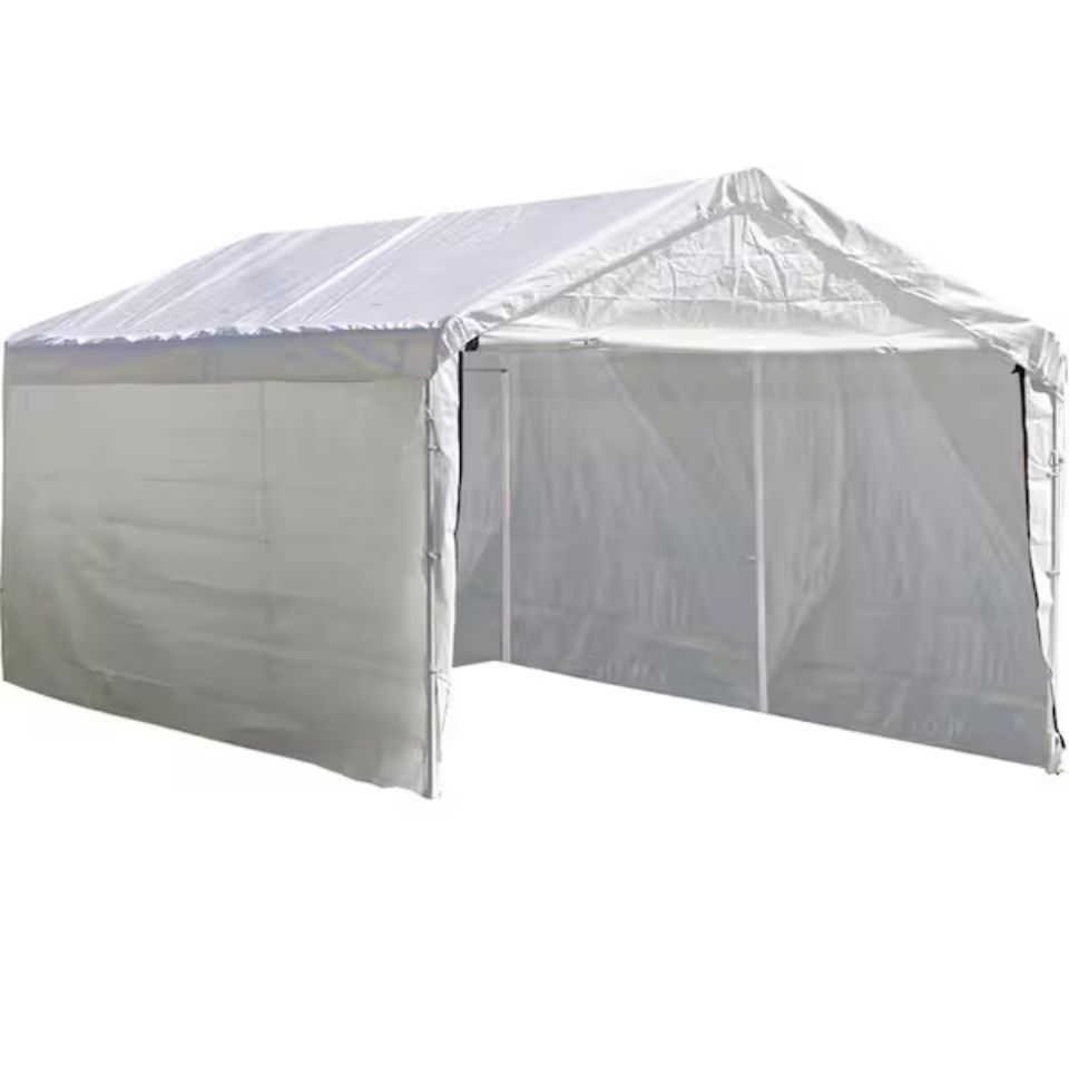 New 10x20 Carport With Walls And doors Read descri