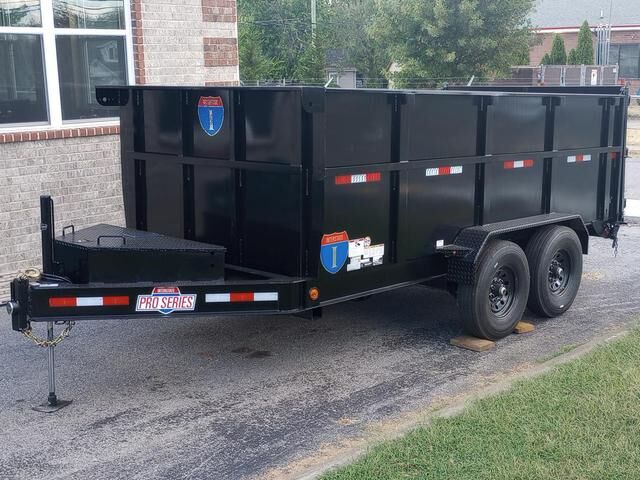 7 X 14 Interstate 16K Pro Series Bumper Pull Dump Trailer For Sale