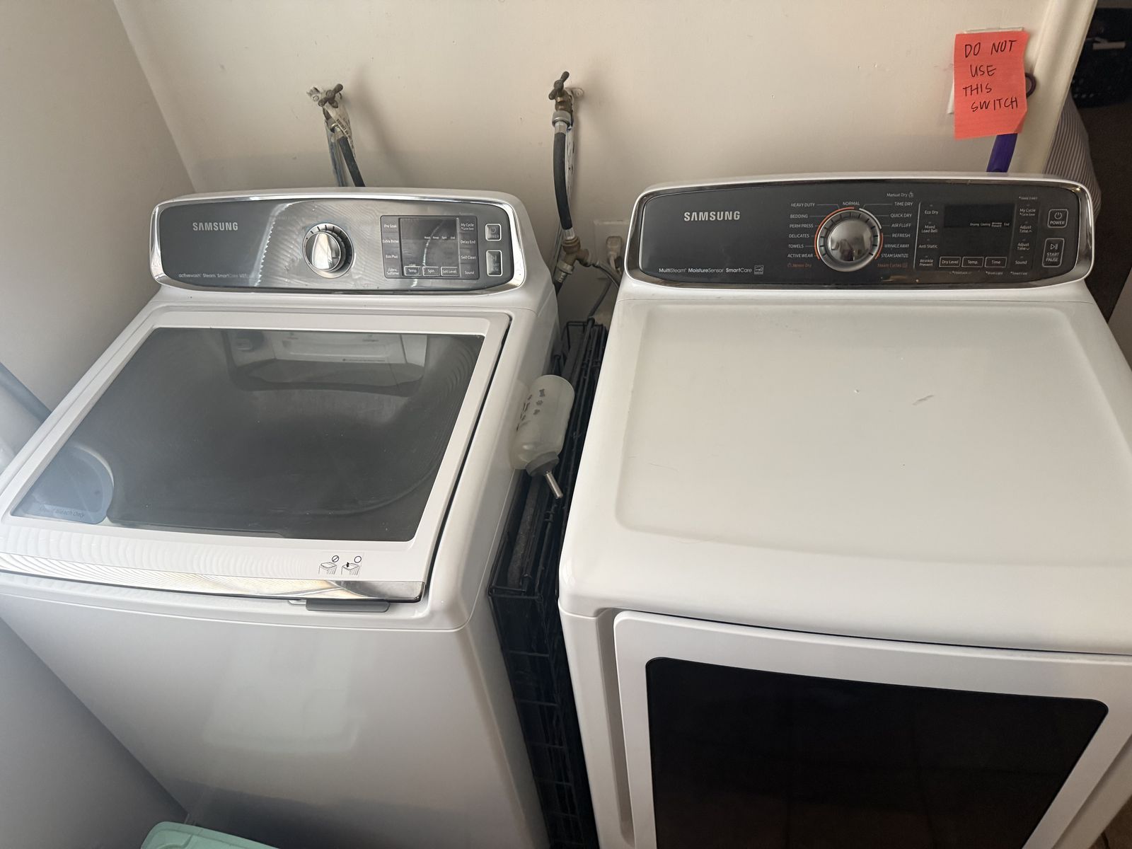 Samsung Active Washer and Multi Steam Dryer