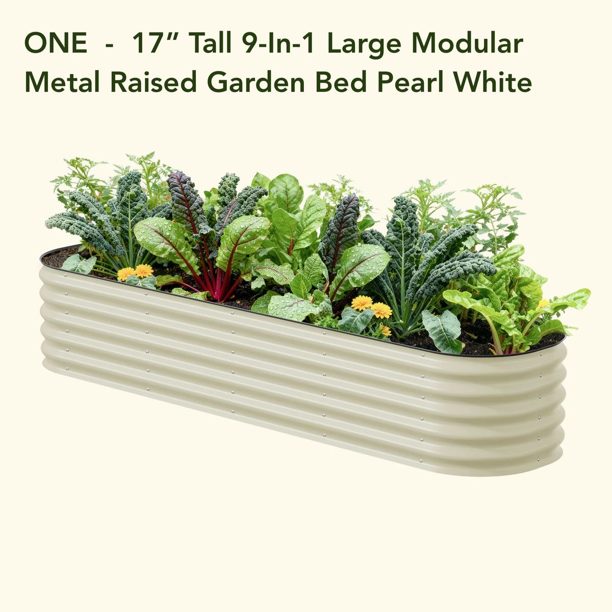 17"H 9-in-1 Large Metal Raised Garden Bed