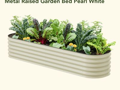 17"H 9-in-1 Large Metal Raised Garden Bed