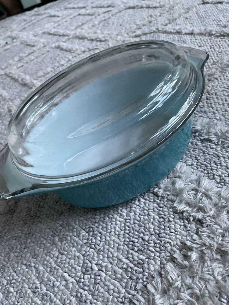 Rare Vintage Pyrex 043 1 1/2 Qt Blue Casserole
