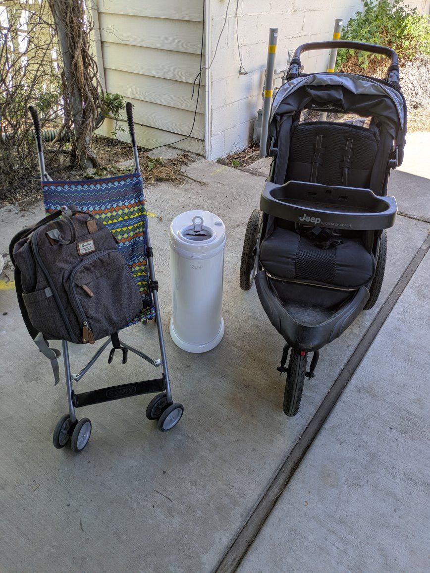 Baby Bundle - Stroller, Diaper Bin, Diaper Backpack
