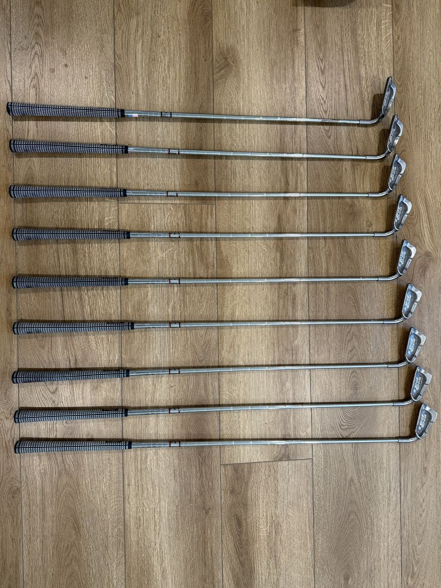 PING ZING 2 iron set 3-SW with new midsize grips and stiff shafts. Excellent condition