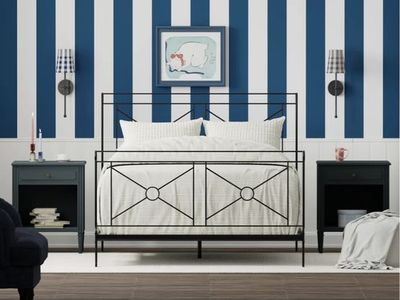 Wrought Iron Queen bed Charles P. Rogers Campaign