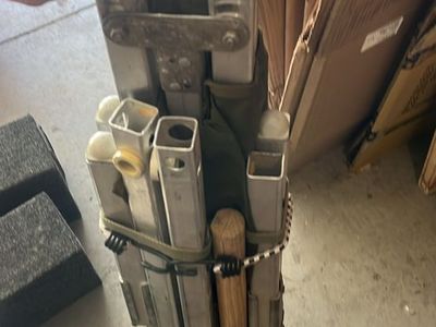 Vintage aluminum frame cot