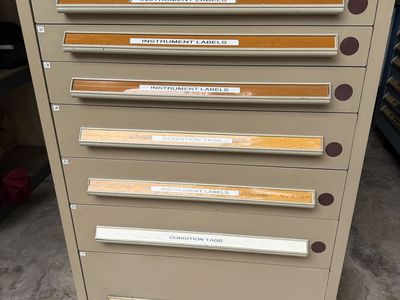 Stanley Vidmar Industrial Storage Cabinet - 7 Drawer - Includes Dividers