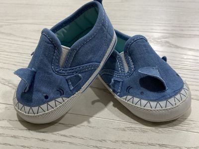 Target Blue Denim Shark Slip-On Shoes - Size 6-9 Months
