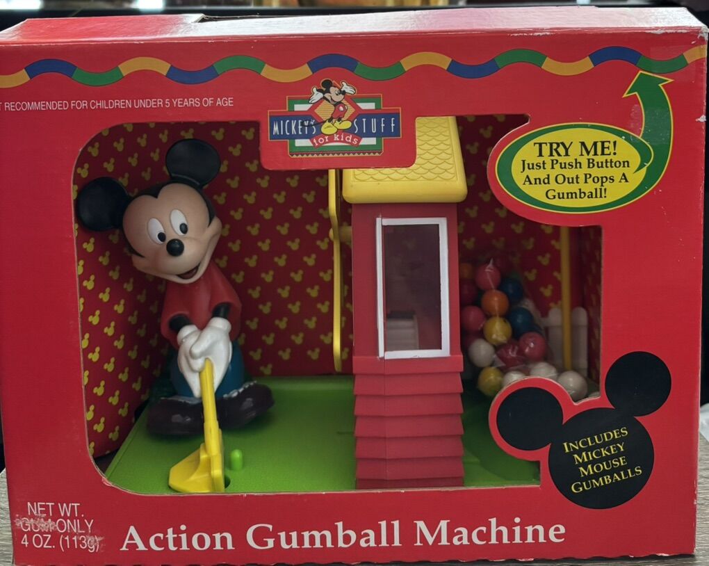 Vintage Disney Mickey Mouse Action Gumball