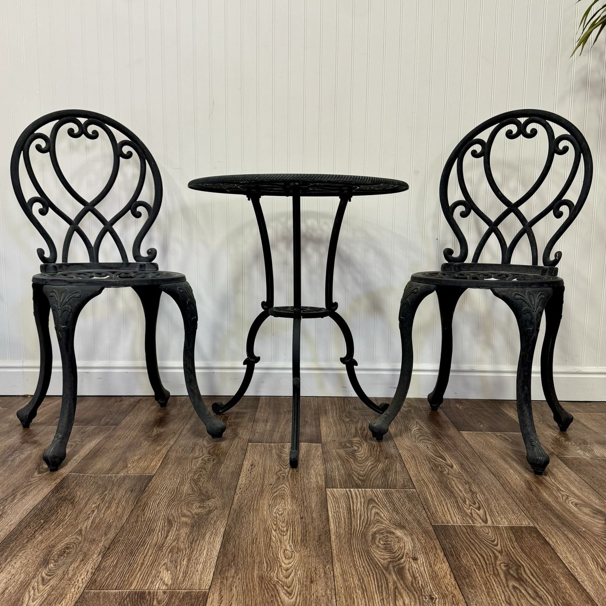 Vintage Black 3-Piece Bistro Patio Set