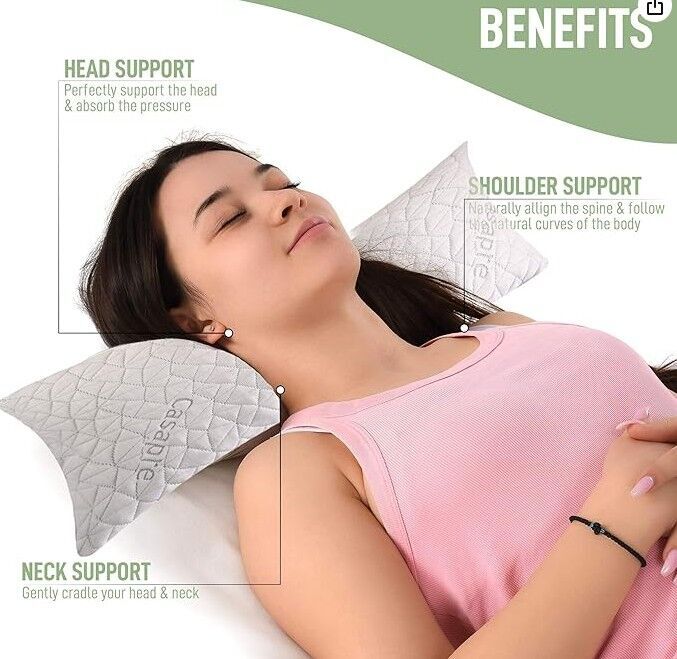 Casapre Neck Pillow / Lumbar Pillow - Shredded Memory Foam Pillows