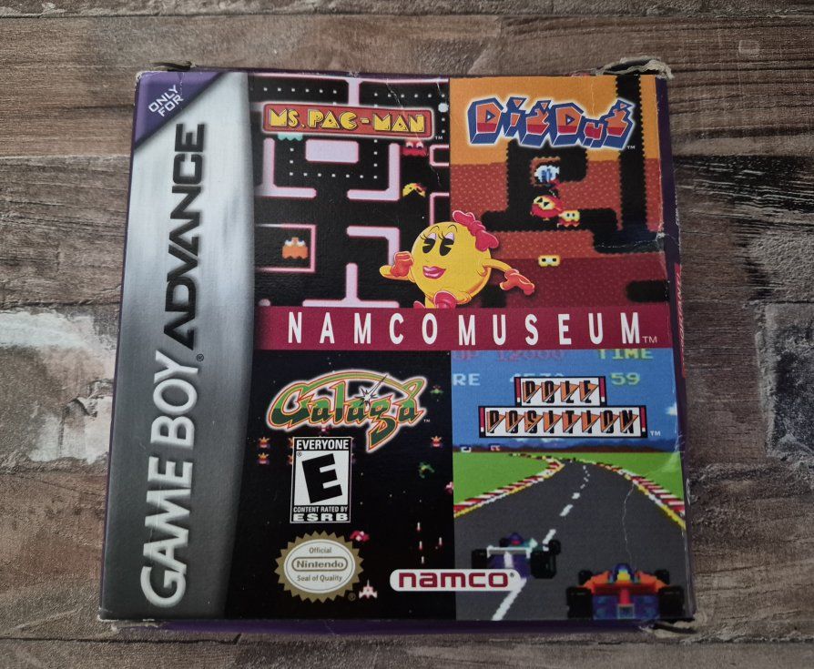 Namco Museum Nintendo Game Boy Advance GBA CIB Ms Pac-Man Galaga Dig Dug Arcade.