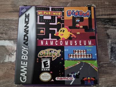 Namco Museum Nintendo Game Boy Advance GBA CIB Ms Pac-Man Galaga Dig Dug Arcade.