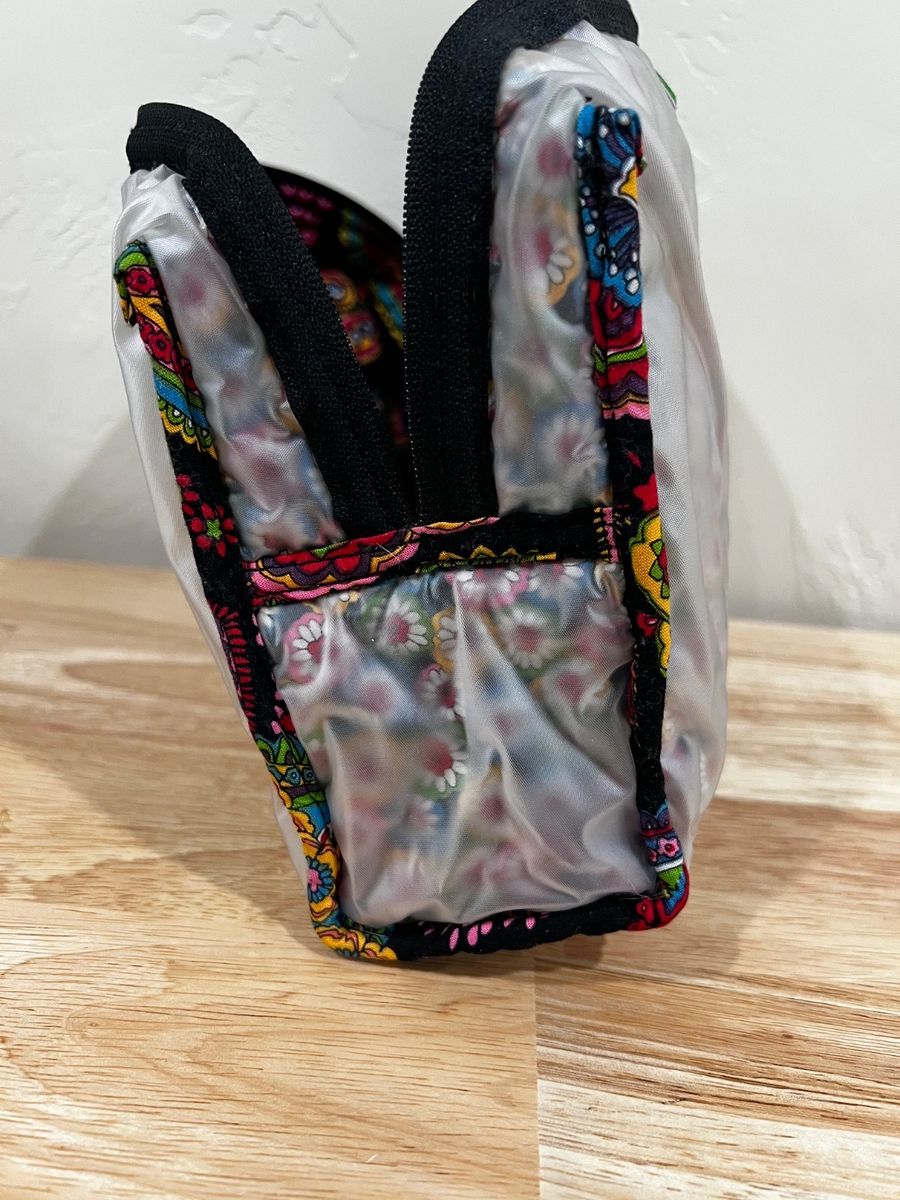 Vera Bradley Retired-Symphony in Hue Large Lined Makeup/Toiletry Bag w/handle