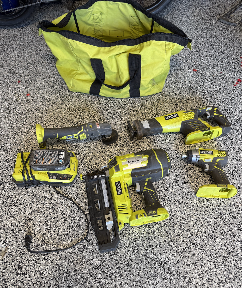 Ryobi tool set