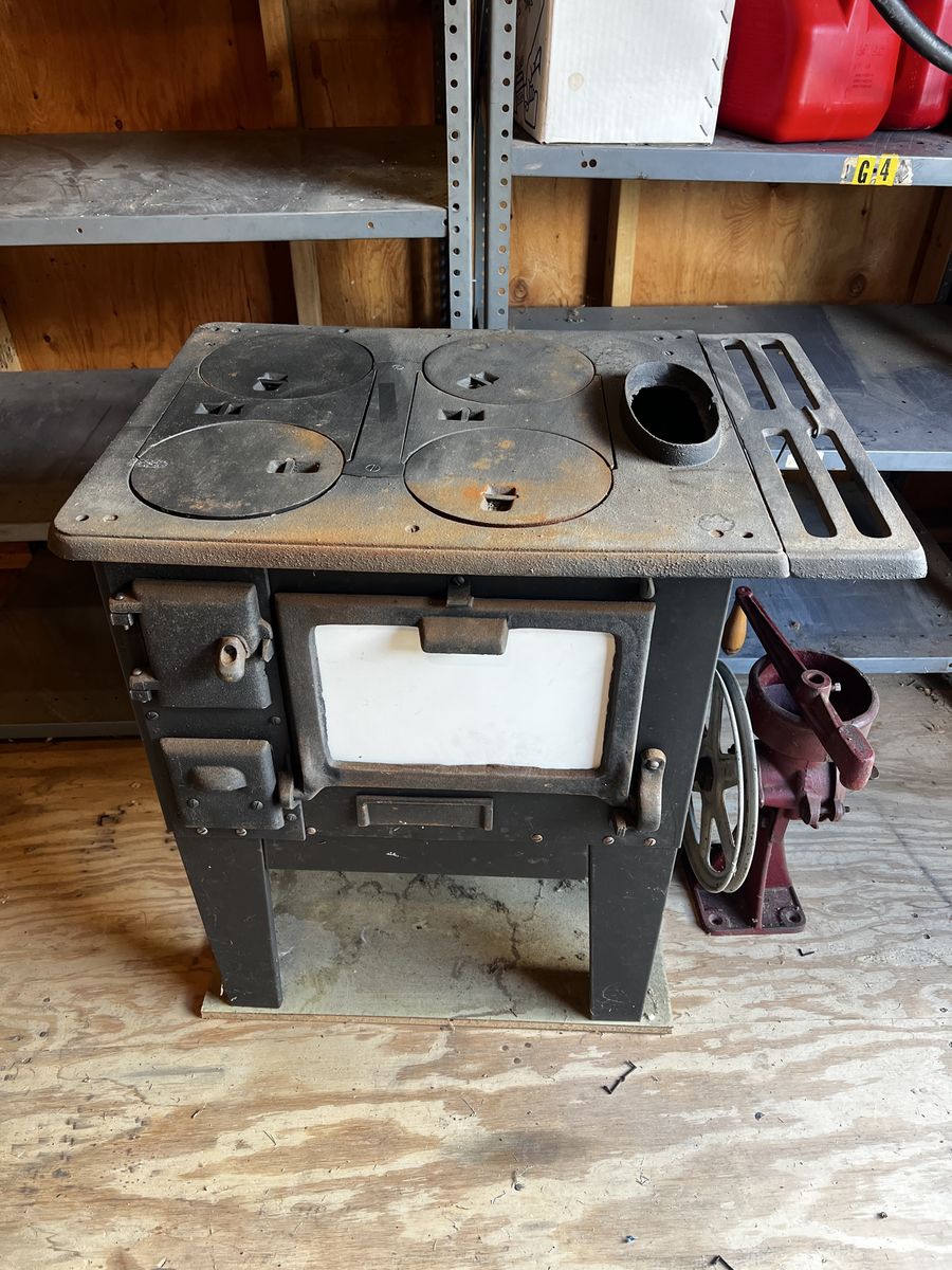 Vintage Cast Iron Wood Burning Cook Stove by U.S. stove company 1940’s-50’s