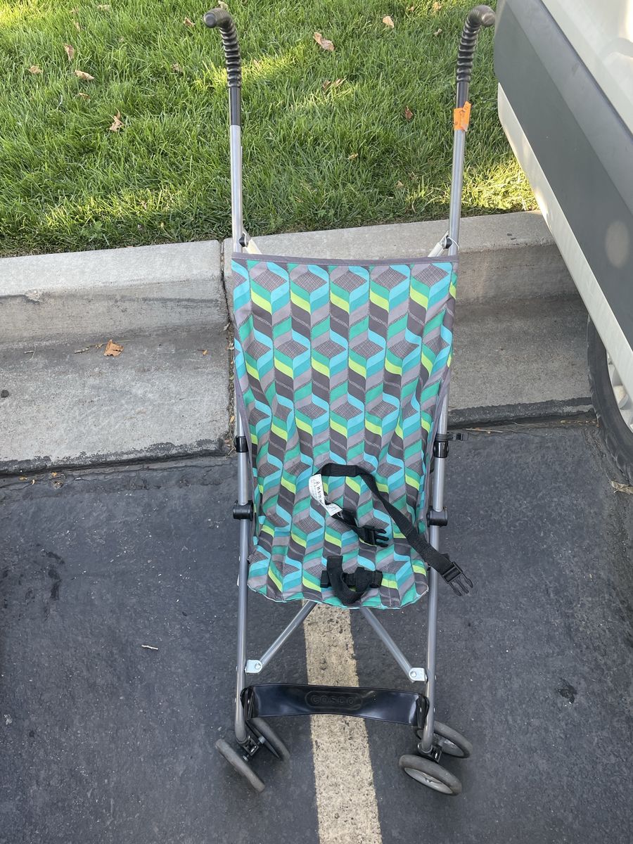 Cosco Umbrella Stroller - Gray/Blue/Green Geometric Pattern