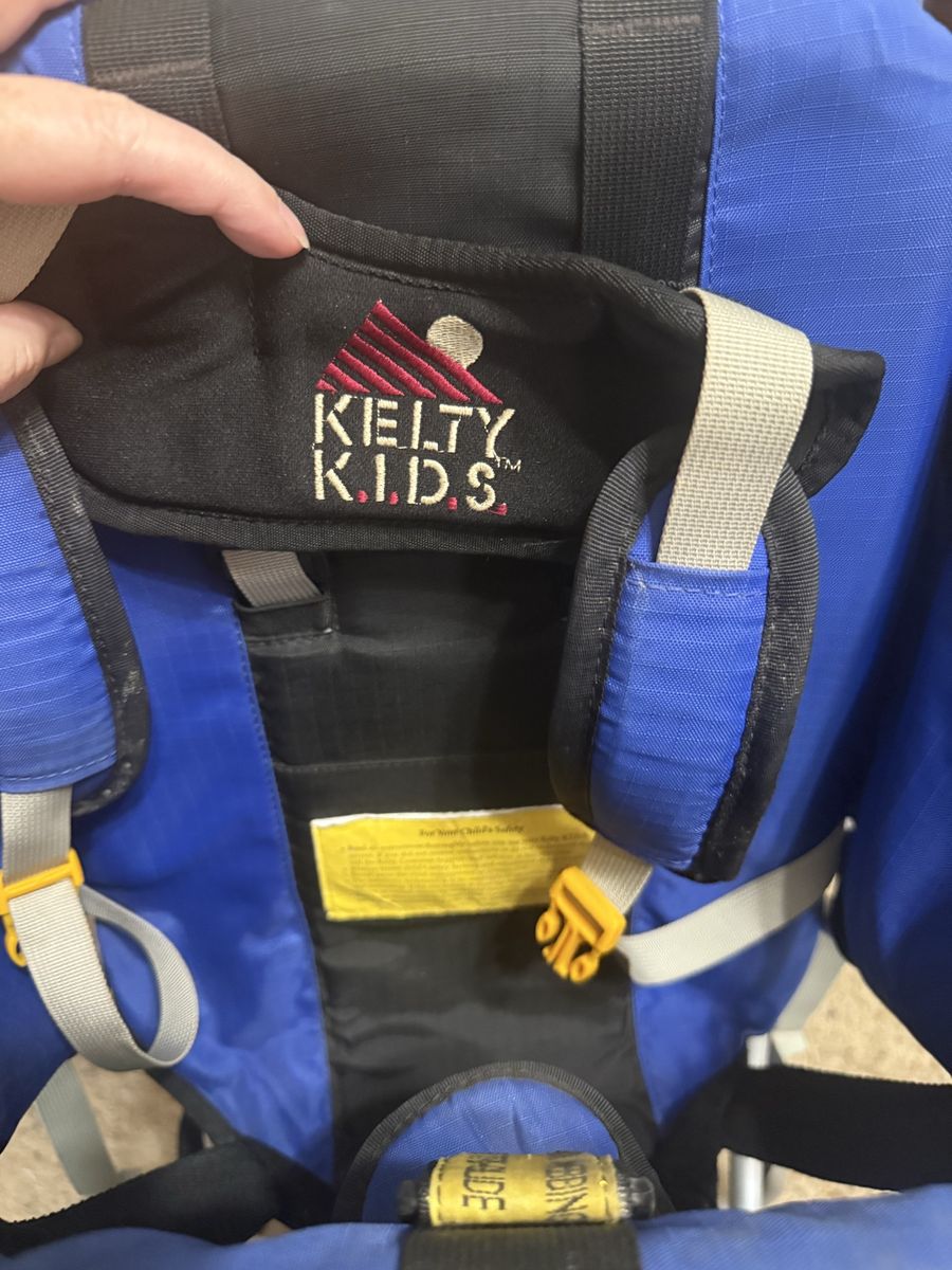 Kelty K.I.D.S. Hiking Backpack Carrier - Blue/Black with Sun/Rain Shade & Kickstand