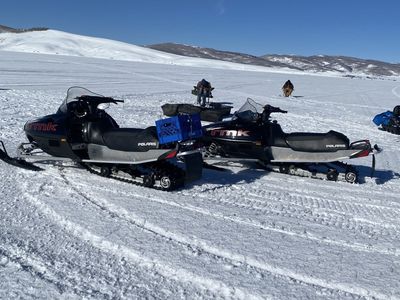 Snowmobile package with trailer