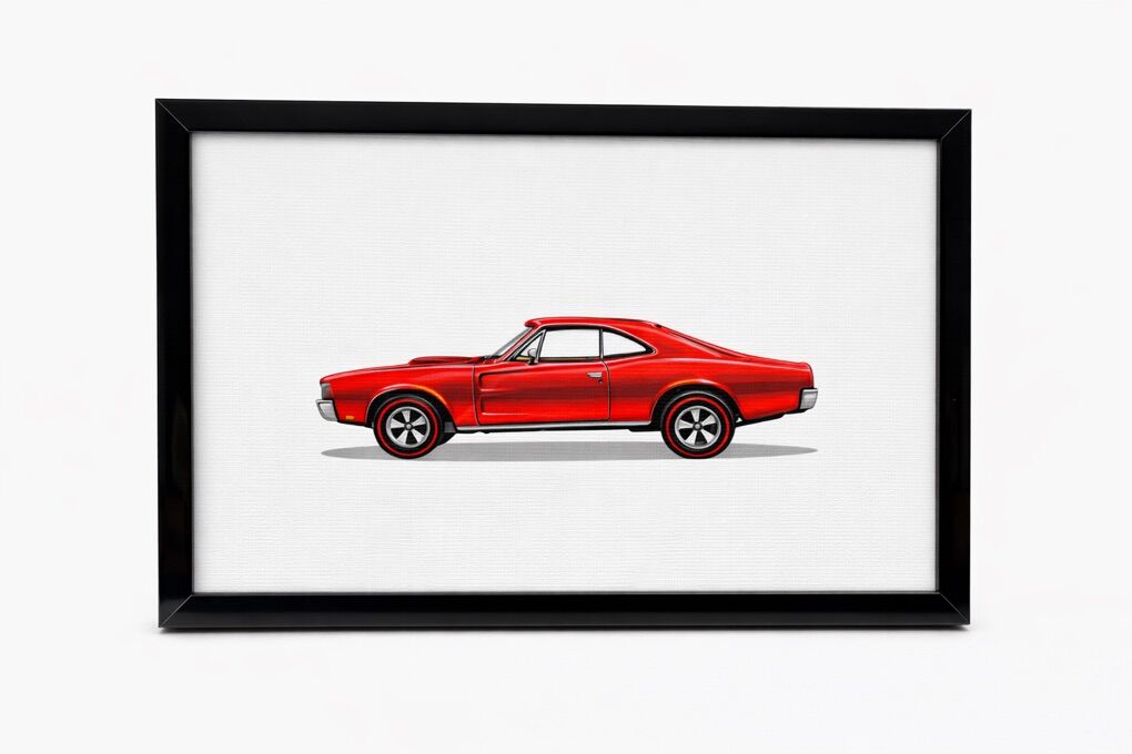 Hotwheels Inspired 11x16 Framed Art Custom Charger
