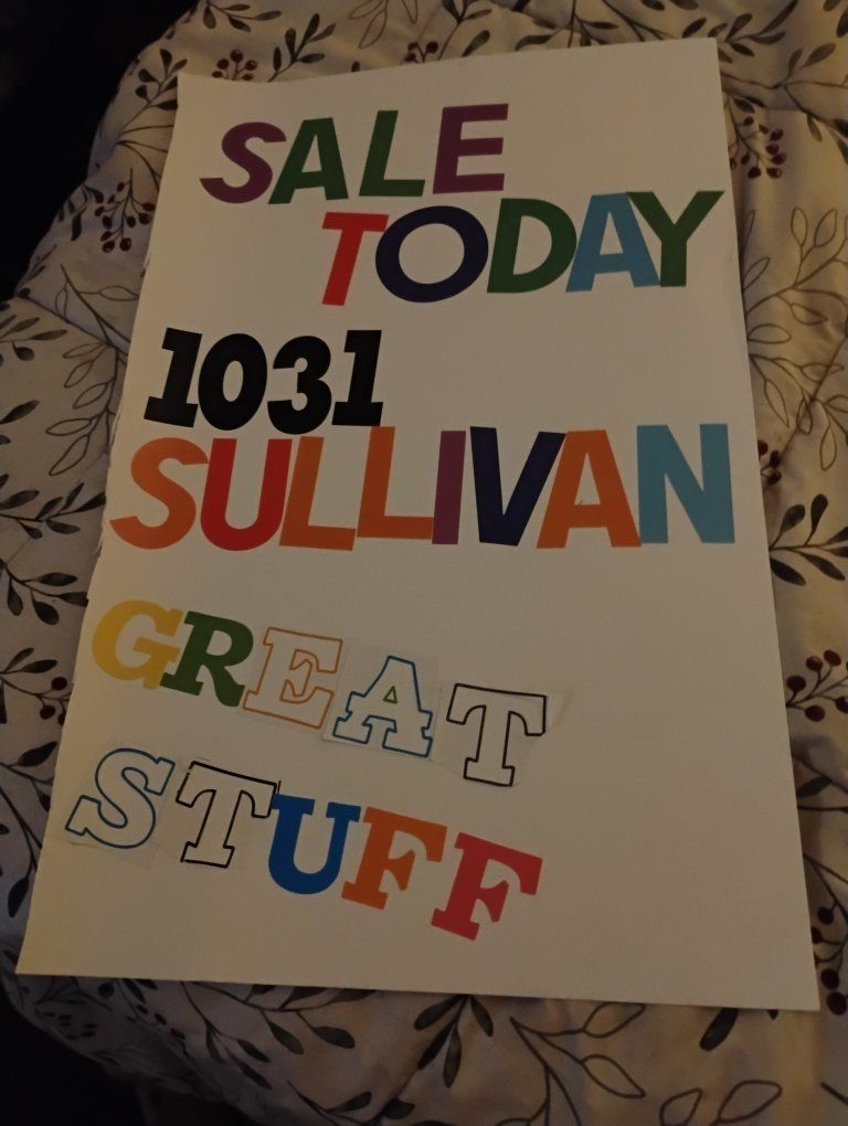 Sale Today 1031 Sullivan Sign - Colorful Lettering, Great Stuff
