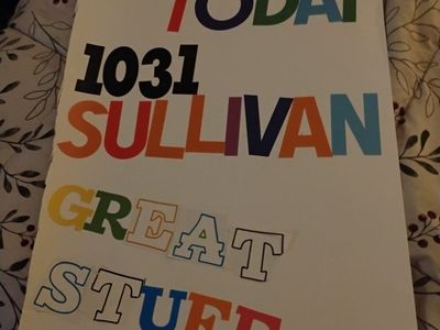 Sale Today 1031 Sullivan Sign - Colorful Lettering, Great Stuff