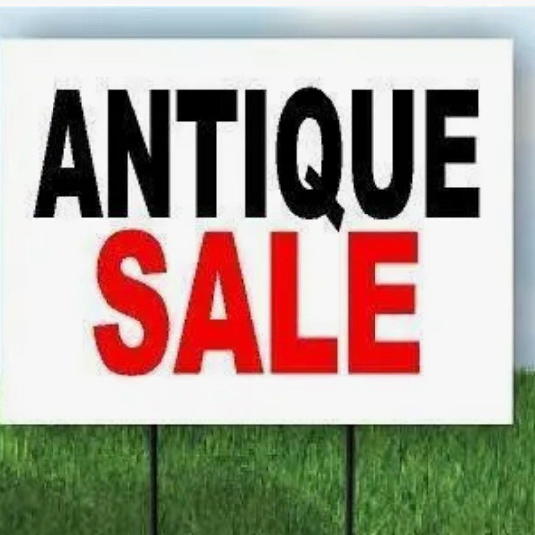 yard sale with lots of antiques vintage May 1,2,3