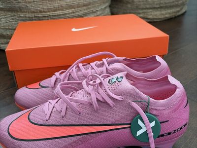 Nike Zoom Mercurial Vapor 15 Elite FG Soccer Cleats Pink/Orange - Men's Size 10.5