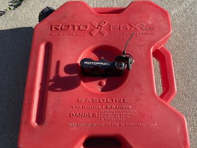 RotopaX 1.75 Gallon Gasoline Fuel Pack with Locking Mount - Red, Made in USA