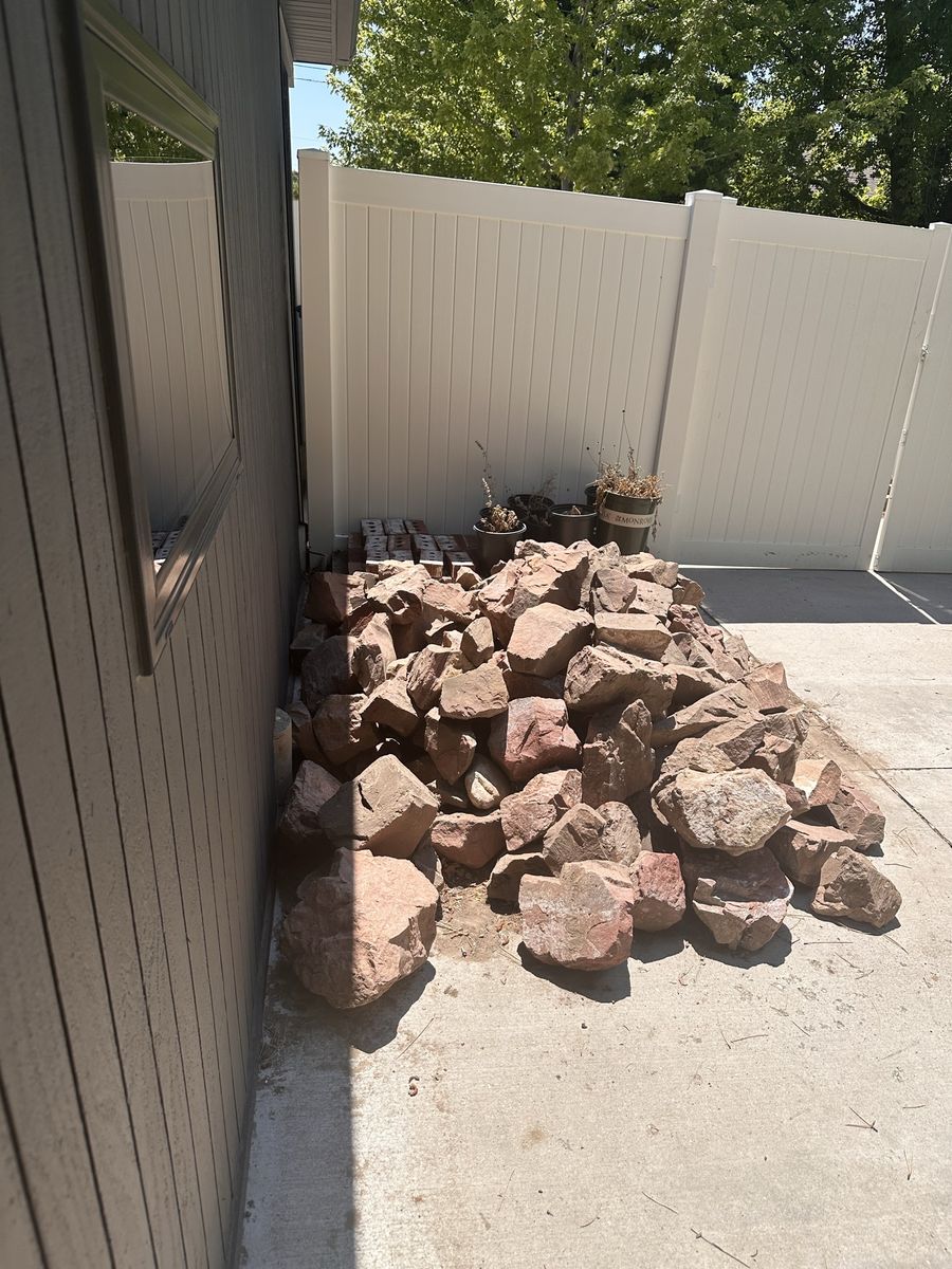 Free! Red Landscape Rocks and Boulders Pile for Garden Landscaping. Free!
