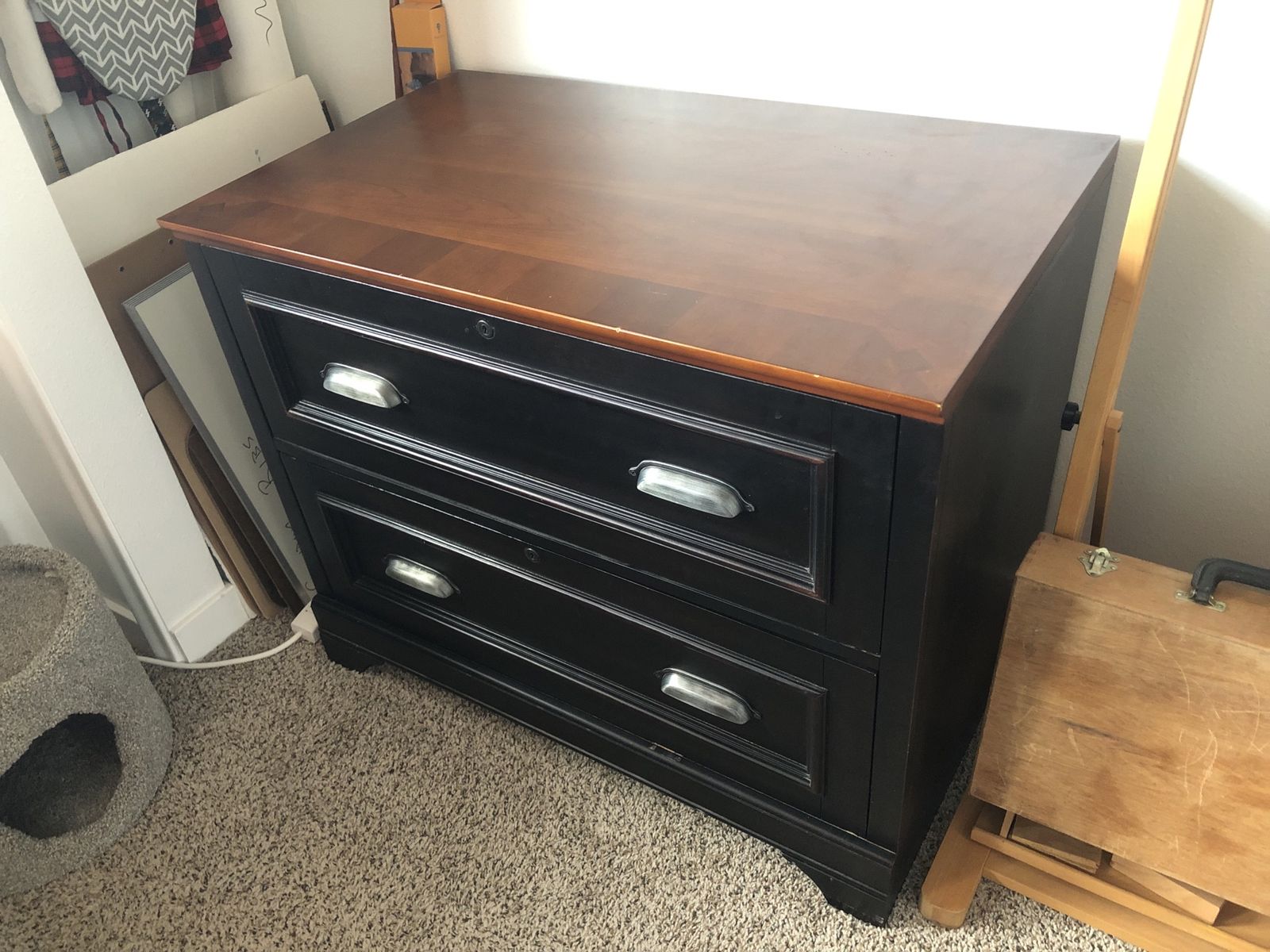 Office hardwood file cabinet