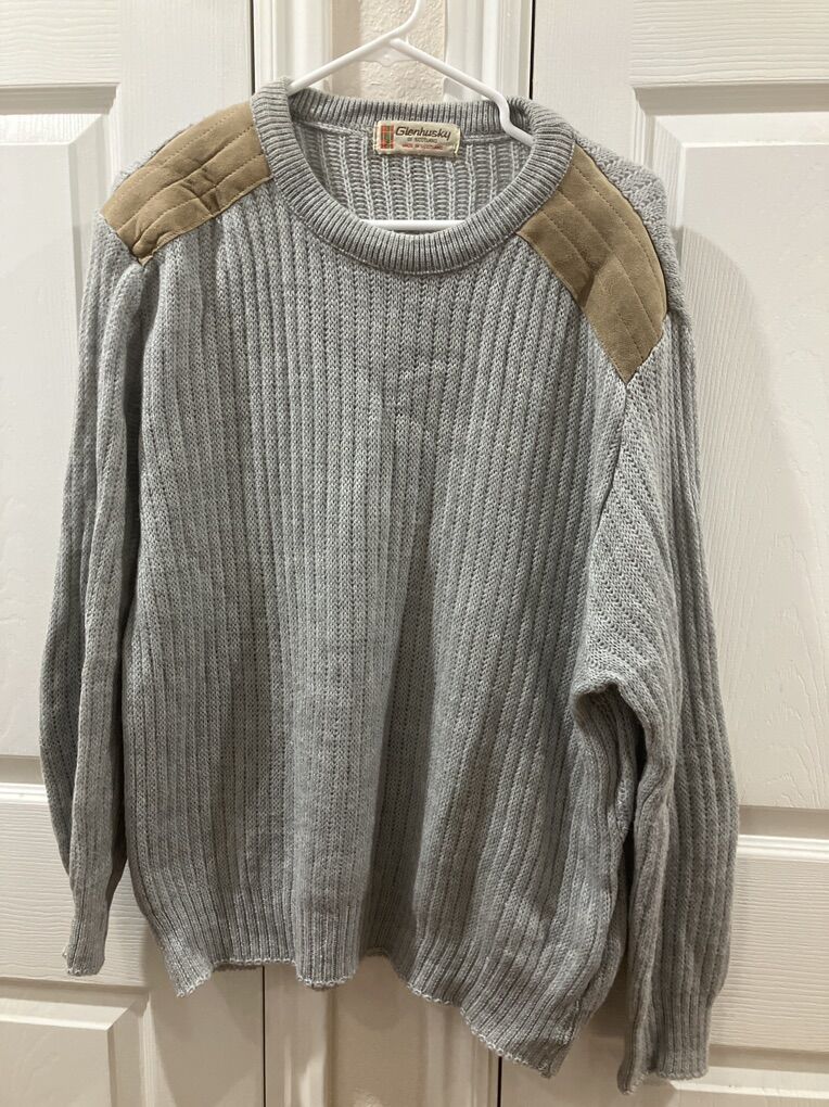 Gray English Commando Sweater Size Large