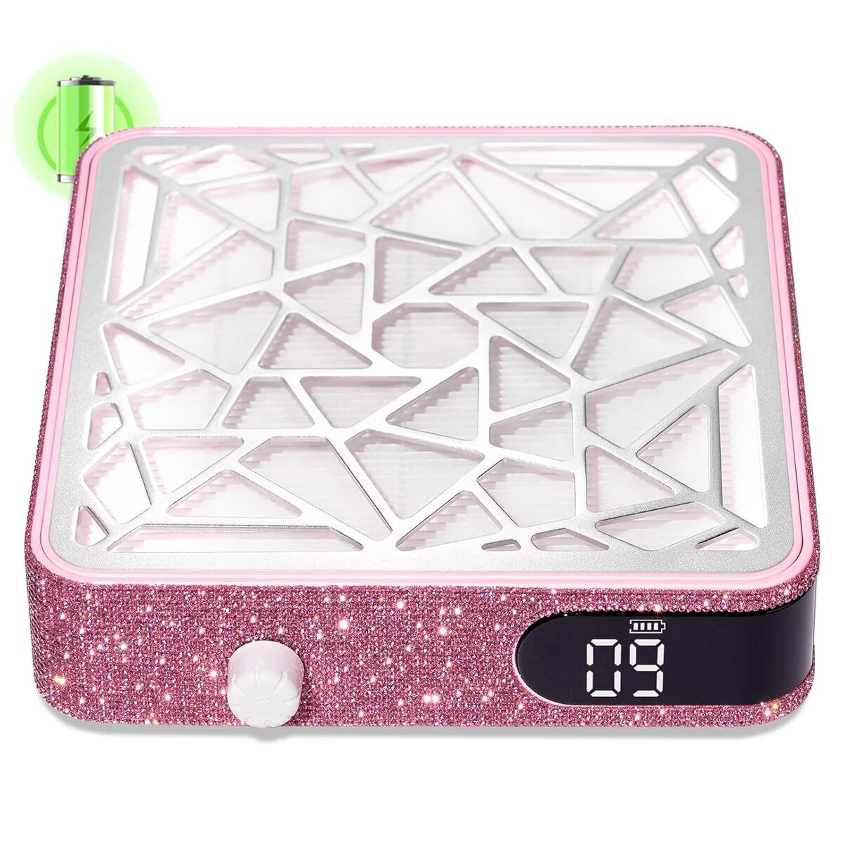NEW Nail Dust Collector, Cordless Dust Collector Nail Tech, Powerful Vacuum Fan Vent Dust Collector Pink Diamond