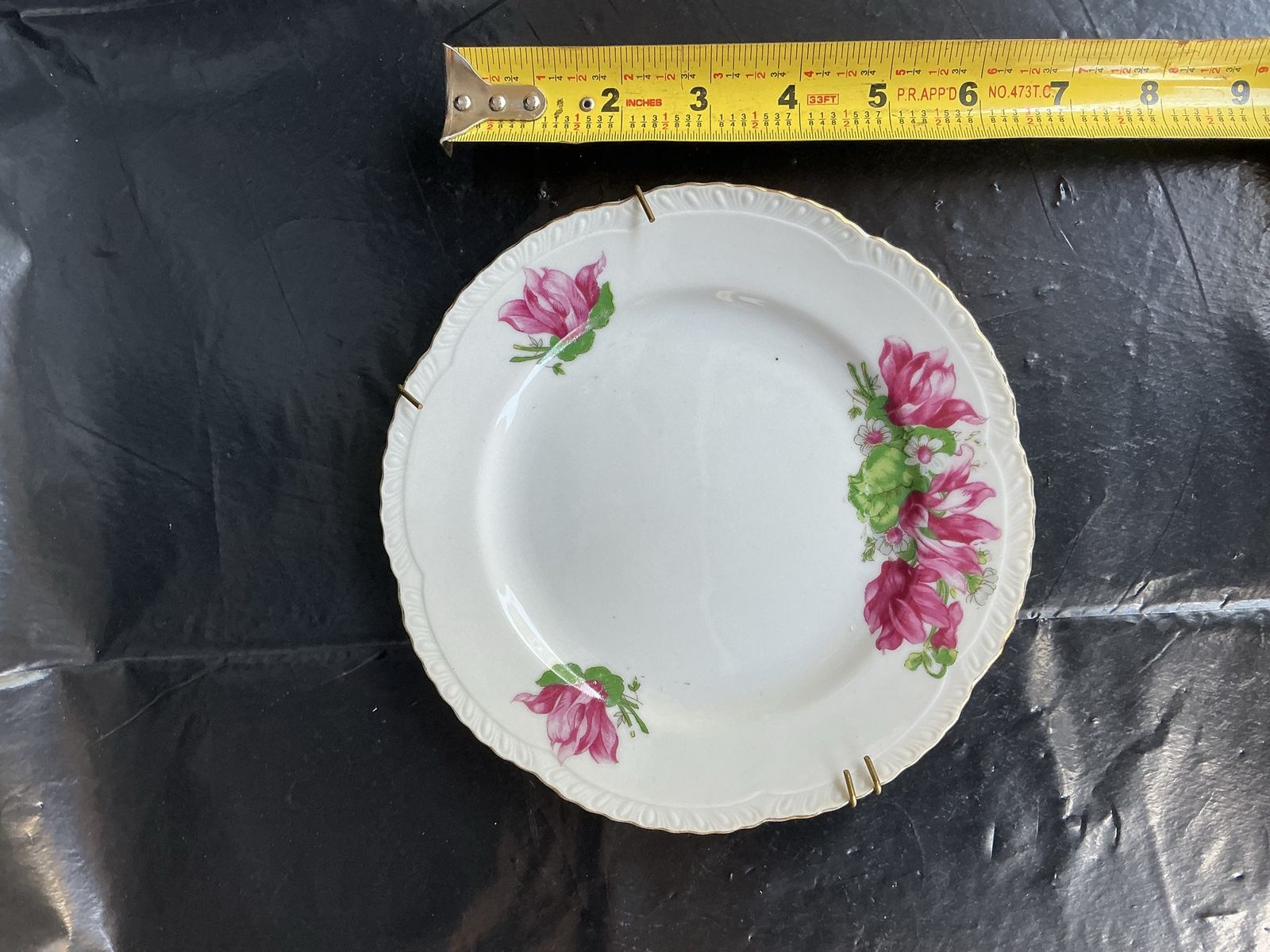Viceroy China Japan Hand-Painted Pink Floral Decorative Plate, Scalloped Edge