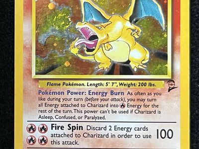 (SWIRL, NM-LP) Charizard 4/130 Holo - Pokemon Base Set 2